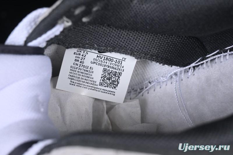 Nike Dunk Low 85 Double Swoosh Series White Grey Panda SB Low Top Casual Skate Shoes - HV1800-101