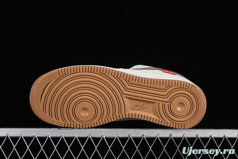 Supreme x Nike Air Force 1 '07 Low Skateboarding Shoes - Coffee Brown - HD1968-019