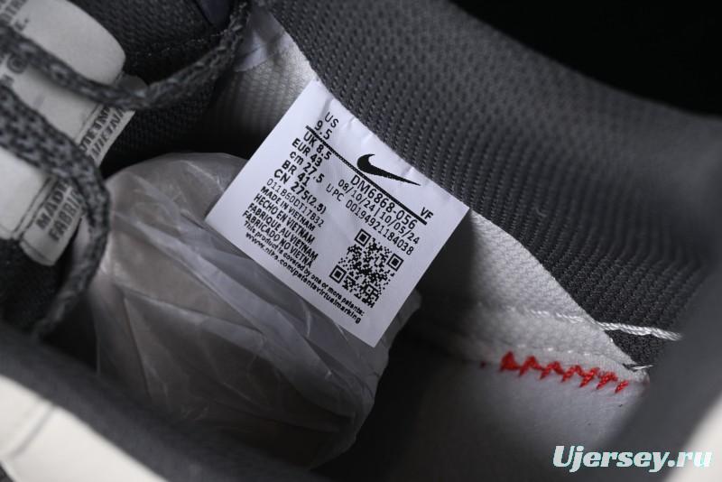 Nike Air Force 1 '07 Low Supreme Collaboration Custom Casual Sneakers with Grey Swoosh - DM6688-056