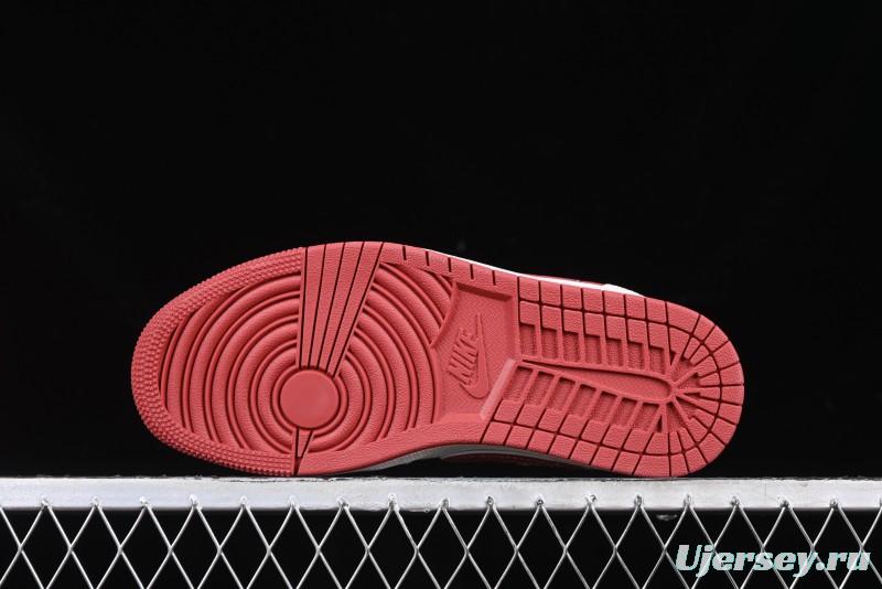 Nike Air Jordan 1 Low Retro Basketball Shoes Snake Year Limited Edition with Red Swoosh - XX3318-513