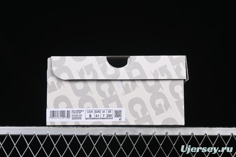 Nike Travis Scott x Fragment Design x Air Jordan 1 Low OG SP AJ1 Low Top Culture Casual Sneakers - XS3086-008