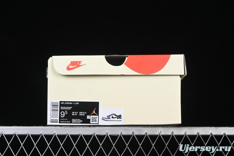 Nike Air Jordan 1 Low Stussy Collaboration - Grey Swoosh Retro Basketball Shoes - XX3318-503