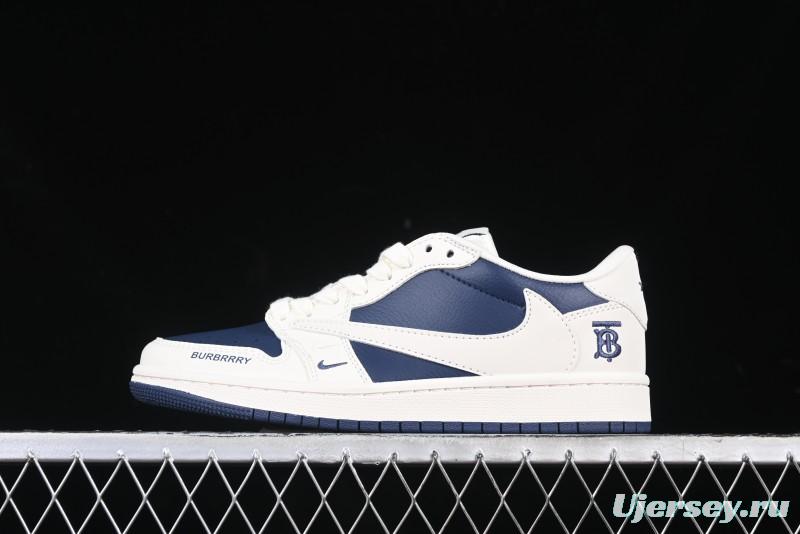 Nike Travis Scott x Fragment Design x Air Jordan 1 Low OG SP AJ1 Burberry Collaboration - BB6588-312