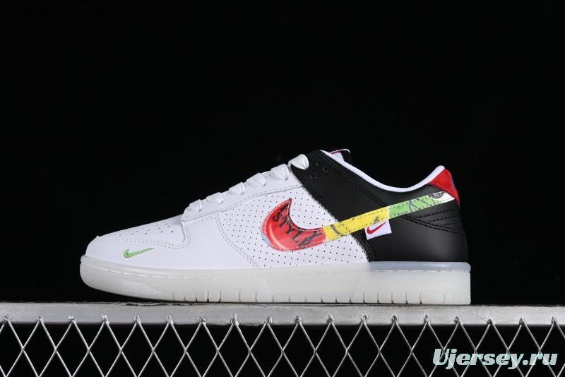 Nike SB Dunk Low Multi-Color Crystal Anniversary Customized Low-Top Casual Skate Shoes - JH8039-935