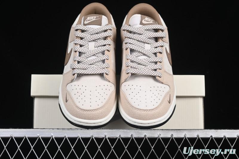 Nike SB Dunk Low Anniversary Edition Dark Swoosh Brown White Custom Low-Top Casual Skate Shoes - DJ2024-071