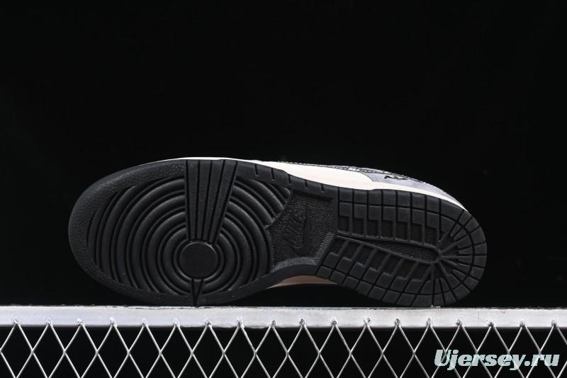 Nike SB Dunk Low Anniversary Edition Customized Sneakers with Grey Swoosh Logo - DJ2024-083