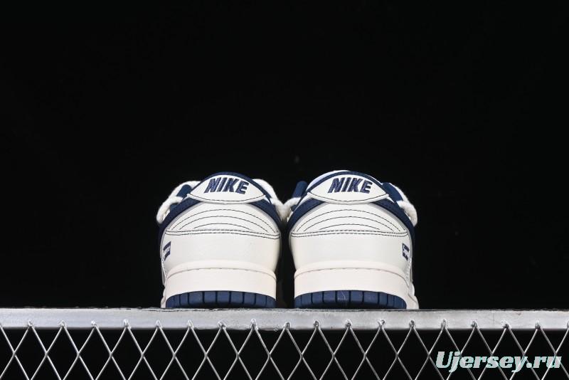 Nike SB Dunk Low Supreme Collaboration - Light Blue Mini Swoosh Anniversary Customized Low-Top Casual Skate Shoes - XX2025-568