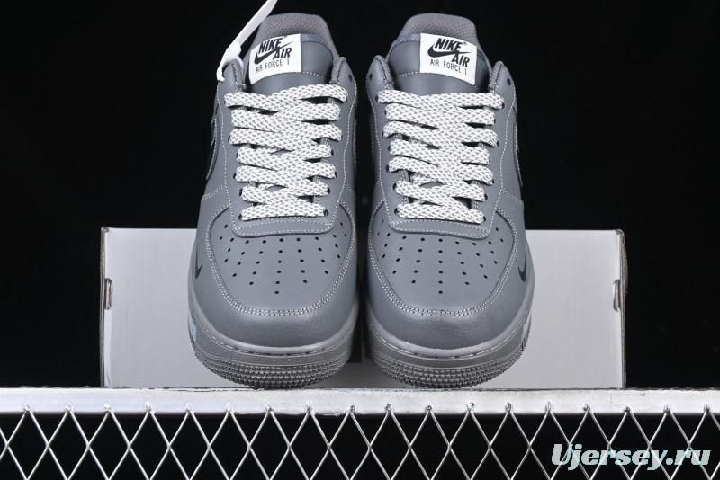 Nike Air Force 1 '07 Low Custom Graffiti Broken Swoosh Casual Sneakers - DM0970-132