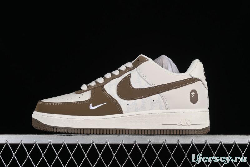 Nike Air Force 1 '07 Low BAPE Collaboration - Light Green Pigskin Low-Top Casual Sneakers - BA8806-225