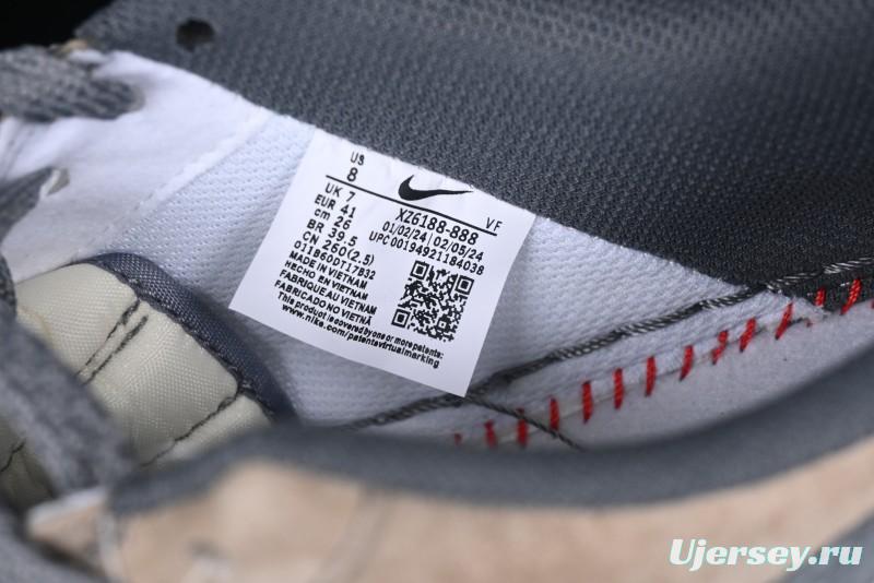 Nike Air Force 1 '07 Low Stussy Collaboration - Lambskin Brown Low-Top Casual Sneakers - XZ6188-888