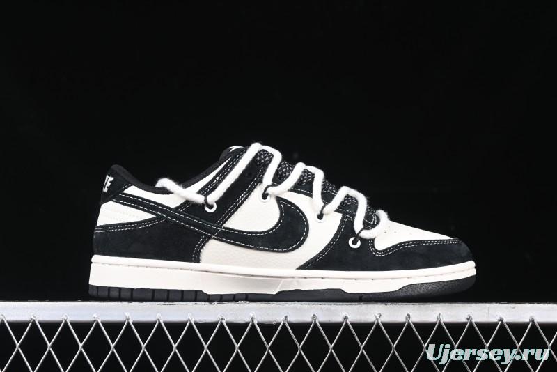 Nike SB Dunk Low Carhartt x Supreme Collaboration - Strap Black Hook Anniversary High-End Custom Low-Top Casual Skate Shoes - YX5066-237