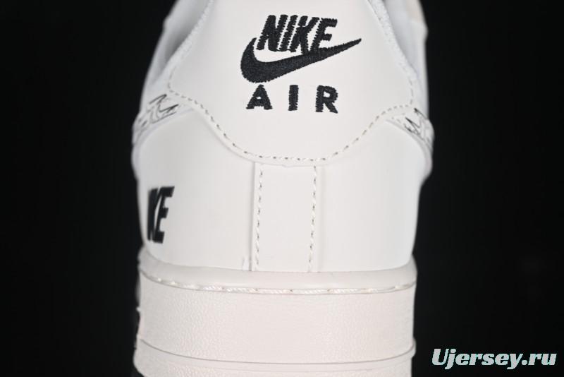 Nike Air Force 1 '07 Low Casual Sneakers with Multi-Swoosh Design - HH7518-046