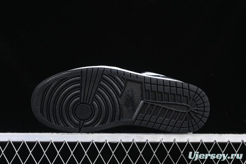 Nike Air Jordan 1 Low Retro Casual Sneakers with Black Swoosh - HF3148-106