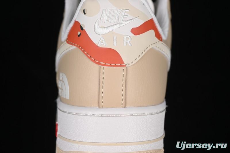 Nike Air Force 1 '07 Low The North Face Collaboration Casual Sneakers in Milk Tea - DM6688-048