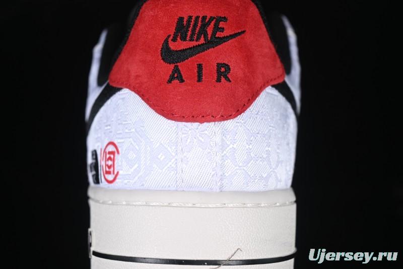 Nike Air Force 1 '07 Low North Face Edison Chen Collaboration White Silk Dual-Tone Casual Sneakers - DM6868-054