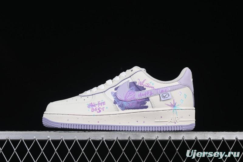 Nike Air Force 1'07 Low Casual Sneakers Purple Butterfly - FB1839-213
