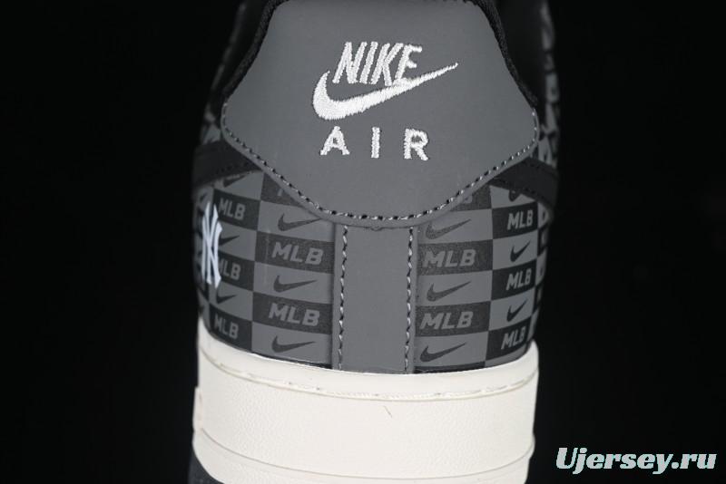 Nike Air Force 1 '07 Low MLB Collaboration Dark Checkered Beige Low-Top Casual Sneakers - DF0188-038
