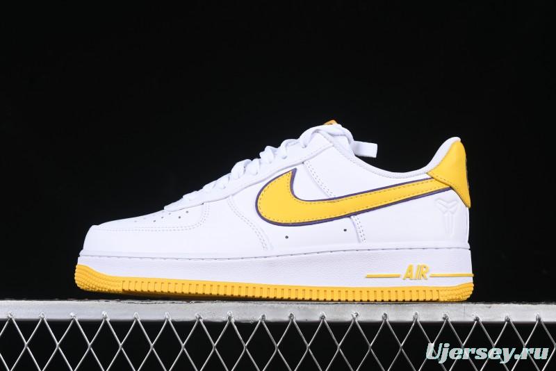 Nike Air Force 1 '07 Low Kobe Casual Sneakers with Full-Layer Leather and Full-Length Air Cushion - FZ1151-100