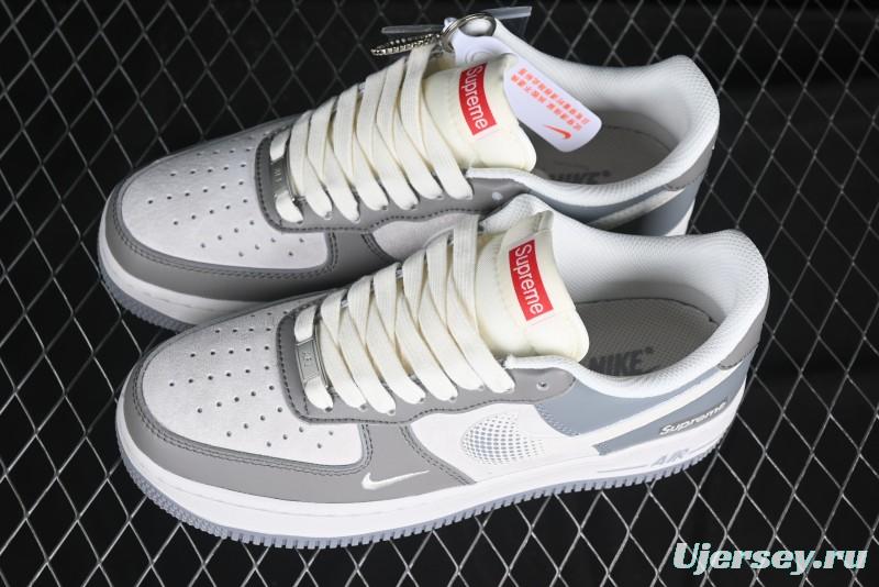 Nike Air Force 1 '07 Low Supreme Collaboration Polka Dot Swoosh Casual Sneakers - DM6688-023