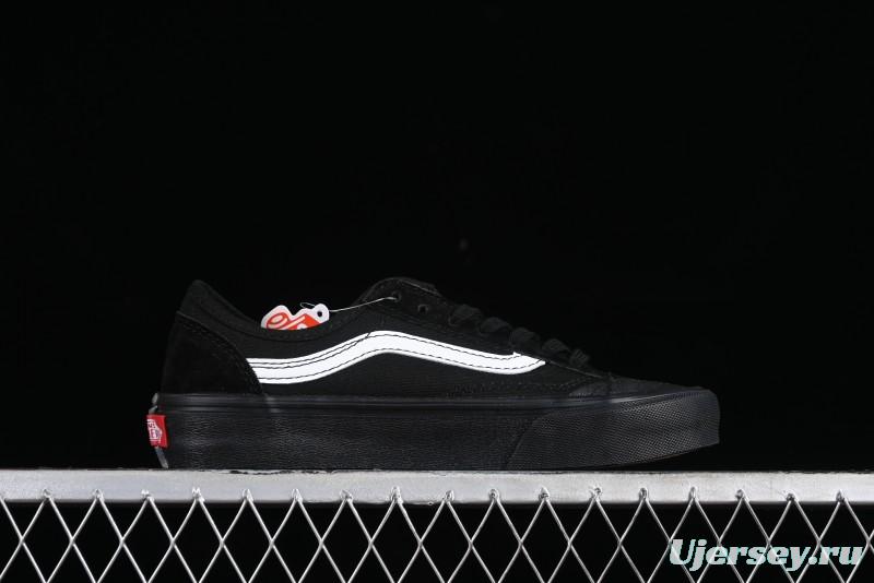 Vans Style 36 SF All Black Skate Shoes with Killer Whale Half-Toe Cap Design - VN0A3MVLB8C