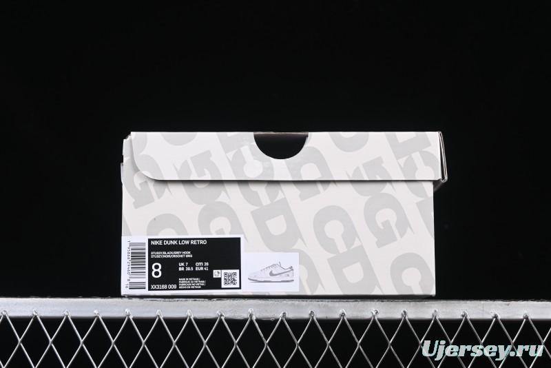 Nike SB Dunk Low The North Face Collaboration Double Swoosh Grey Pigskin Anniversary Edition Custom Low-Top Casual Skate Shoes - XX3168-009