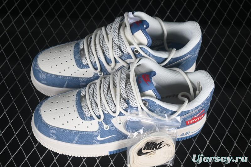 Nike Air Force 1 '07 Low Levi's Denim Patchwork Lace-Up Casual Sneakers - SJ1198-001