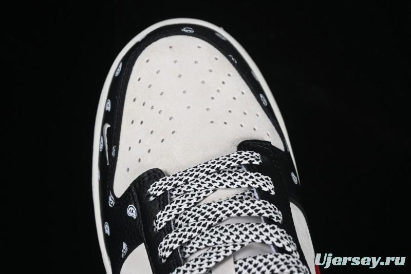 Nike SB Dunk Low Edison Chen Collaboration Graffiti Red Swoosh Anniversary Custom Low-Top Casual Skate Shoes - DJ2024-101