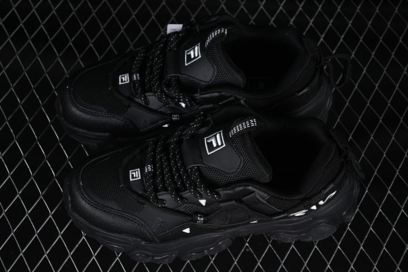 Fila Fusion Retro Mars Running Shoes with Lace-Up Design and Cushioned Sole - F12W422103FBK