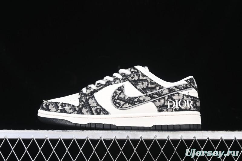 Nike SB Dunk Low Dior Collaboration Anniversary Customized Low-Top Casual Skate Shoes - YX5066-248