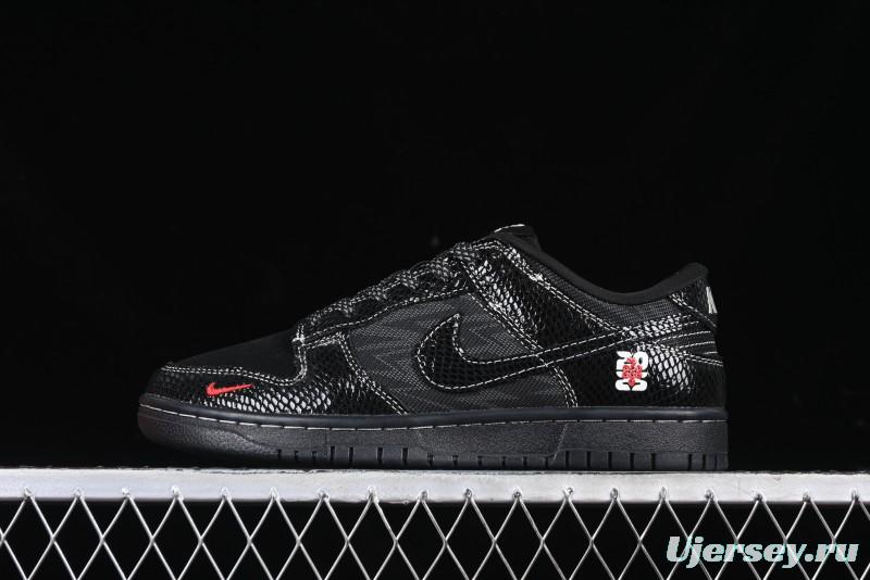 Nike SB Dunk Low Year of the Snake Limited Edition - Black Snake Anniversary High-End Custom Low-Top Casual Sneakers - CH8311-233