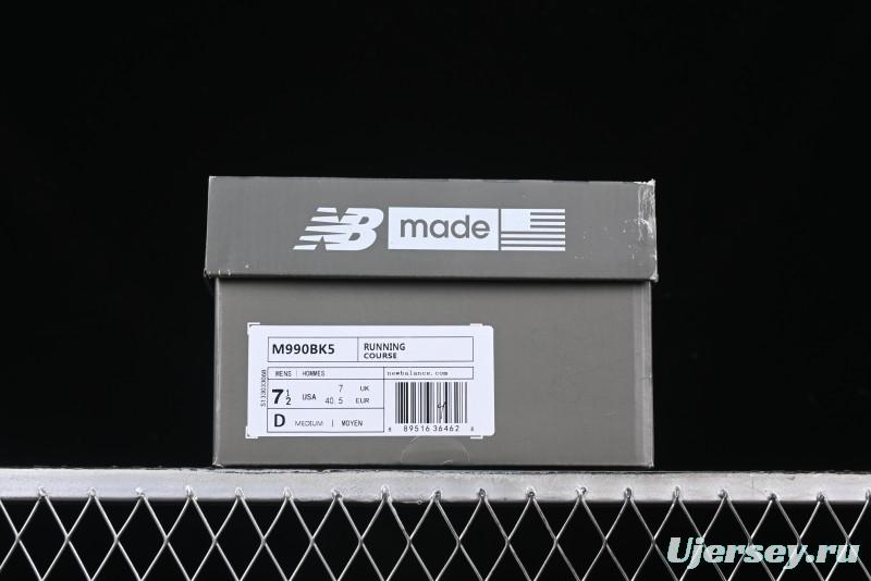 New Balance 990 Series Premium Made in USA Retro Running Shoes - M990BK5