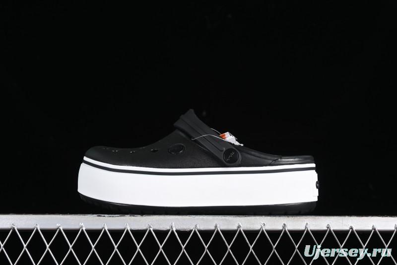 Crocs Crocband Platform Rainbow Comfortable Thick-Soled Clogs - B.D4