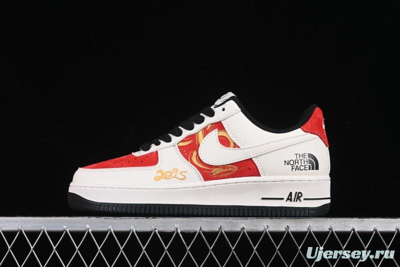 Nike Air Force 1 '07 Low The North Face Collaboration Year of the Snake Limited Edition Golden Snake Design Low-Top Casual Sneakers - DM6688-028
