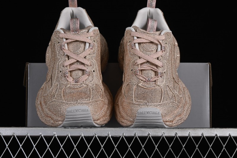 Balenciaga Phantom Sneaker Champagne Gold Full Diamond Trend Running Shoes - W3XL59645