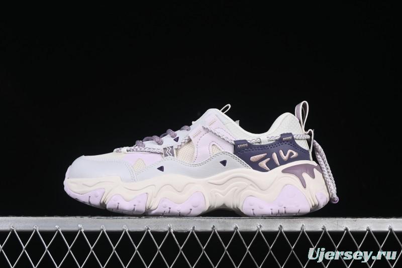 Fila Fusion Retro Mars Running Shoes with Lace-Up Design and Cushioned Sole - F12W432101FGO