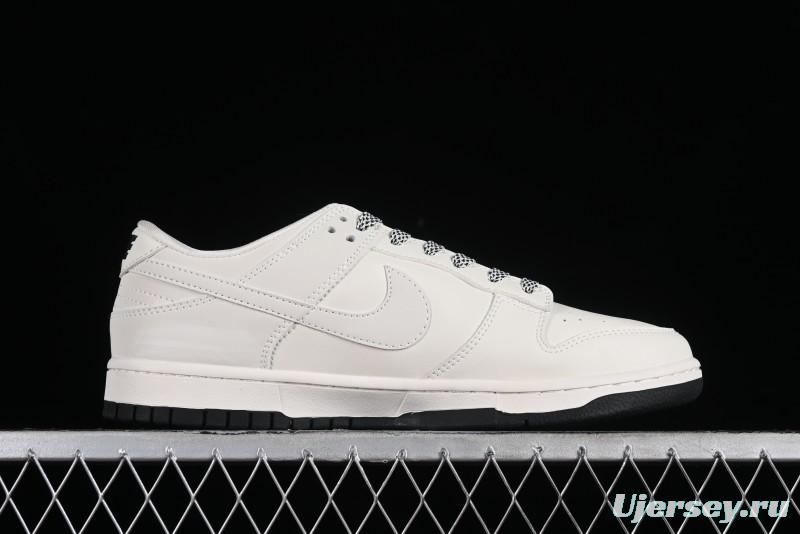 Nike SB Dunk Low LV Collaboration - Double Swoosh Beige Black Anniversary High-End Custom Low-Top Casual Sneakers - XX2025-307
