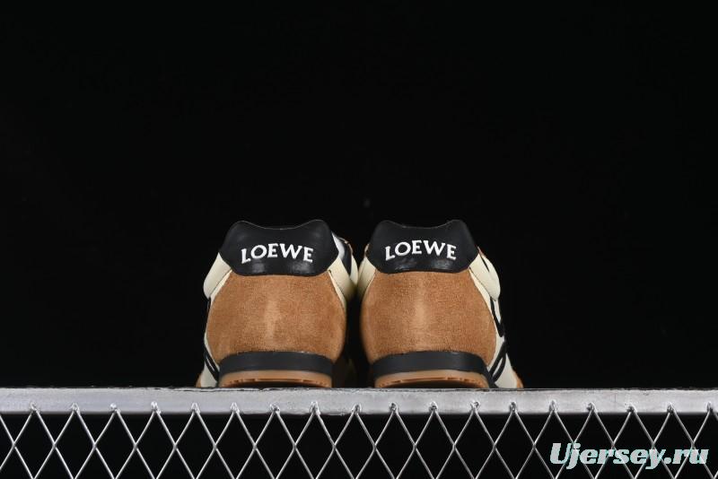 Loewe Ballet Runner 2.0 Sneakers Retro Style Lightweight Training Shoes - Apricor