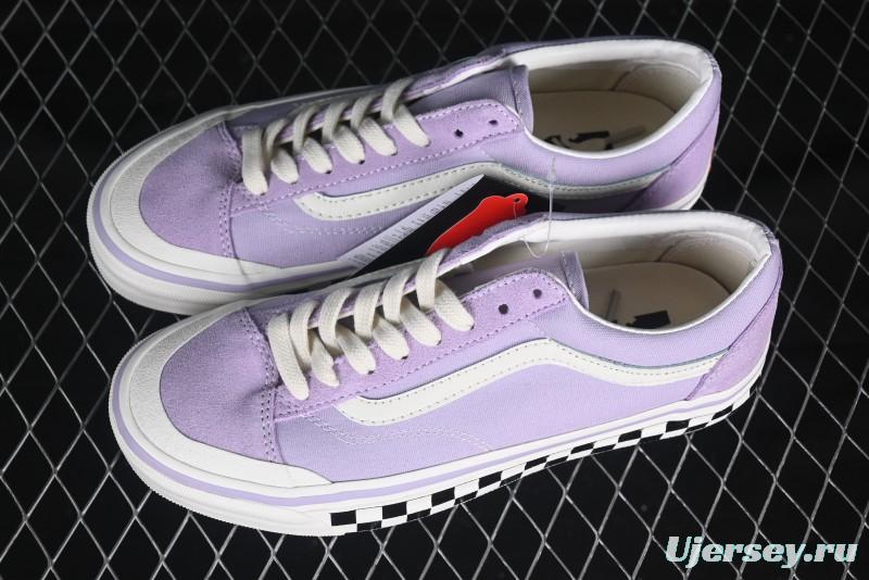 Vans Old Skool Reissue 136 Purple Checkerboard Retro Canvas Shoes - VN000MT6E3N