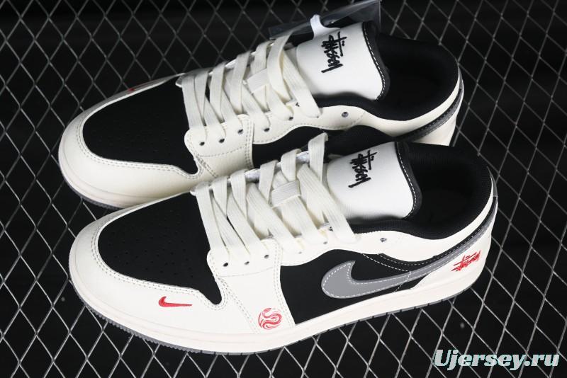 Nike Air Jordan 1 Low Stussy Snake Year Limited Edition Retro Basketball Shoes - XX3318-509