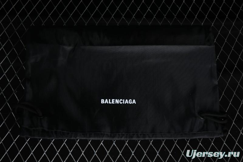 Balenciaga Monday Leather Round Toe Lace-Up Low-Top Lifestyle Sneakers - WDTSC9110