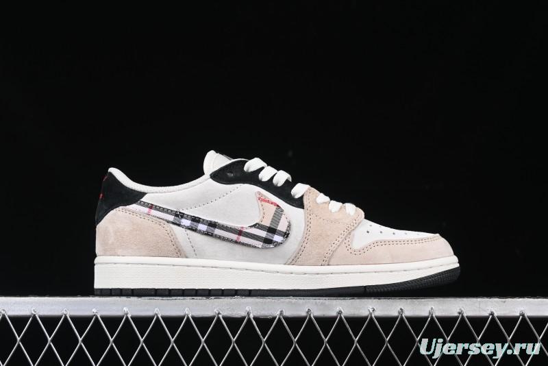 Nike Travis Scott x Fragment Design x Air Jordan 1 Low OG SP AJ1 Low Top Casual Sneakers - DM7866-049