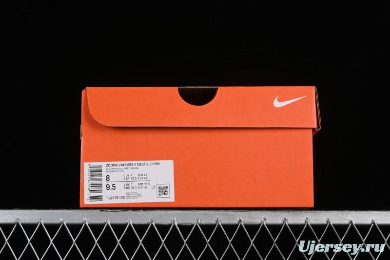 Nike ZoomX Vaporfly NEXT% 3 Marathon Series Lightweight Cushioned Running Shoes with Double-Layered ZoomX Foam - FQ7676-100