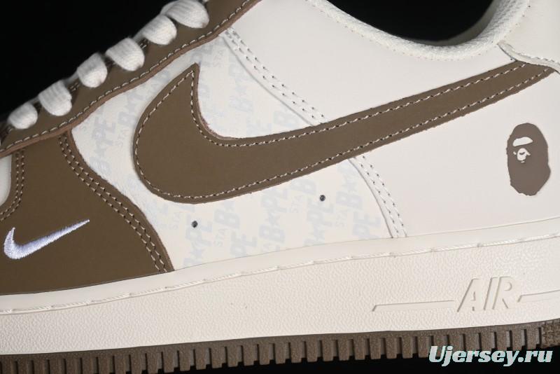 Nike Air Force 1 '07 Low BAPE Collaboration - Light Green Pigskin Low-Top Casual Sneakers - BA8806-225