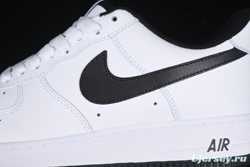 Nike Air Force 1 '07 Low White Black Swoosh Casual Sneakers - 315122-103