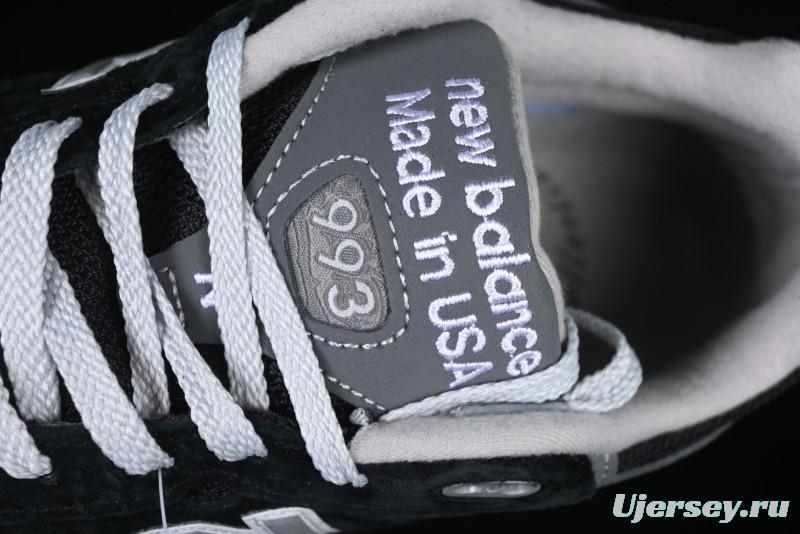 New Balance Made In USA M993 Series Classic Retro Casual Running Shoes - MR993BK