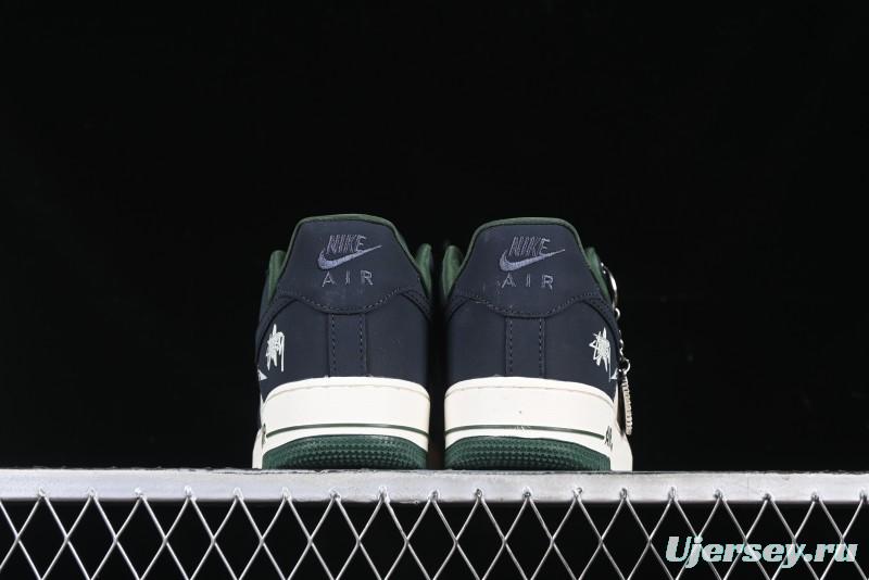 Nike Air Force 1 '07 Low Stussy Collaboration Explosive Blue Low-Top Casual Sneakers - KK1988-040
