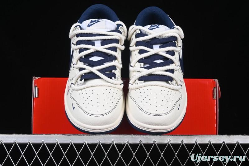 Nike SB Dunk Low Supreme Collaboration - Light Blue Mini Swoosh Anniversary Customized Low-Top Casual Skate Shoes - XX2025-568