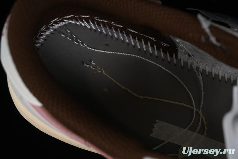 Nike Travis Scott x Air Jordan 1 Low OG AJ1 Reverse Swoosh Sneakers - DZ4137-206