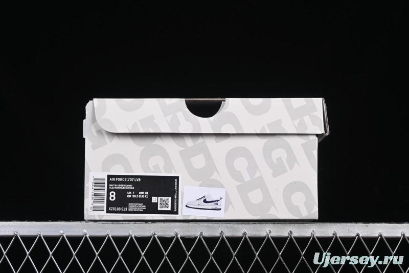 Nike Air Force 1 '07 Low The North Face Collaboration Blue Swoosh Logo Casual Sneakers - XZ6188-913