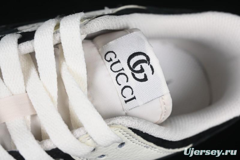 Nike SB Dunk Low Gucci Collaboration Black White Lettering Anniversary High-End Custom Low-Top Casual Skate Shoes - DJ2024-098